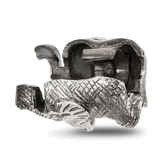 925 Sterling Silver Reflections Antiqued Elephant Charm Clip Bead - Picture 6 of 7